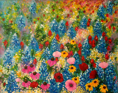 Wildflowers a la Monet by artist Linda Rauch